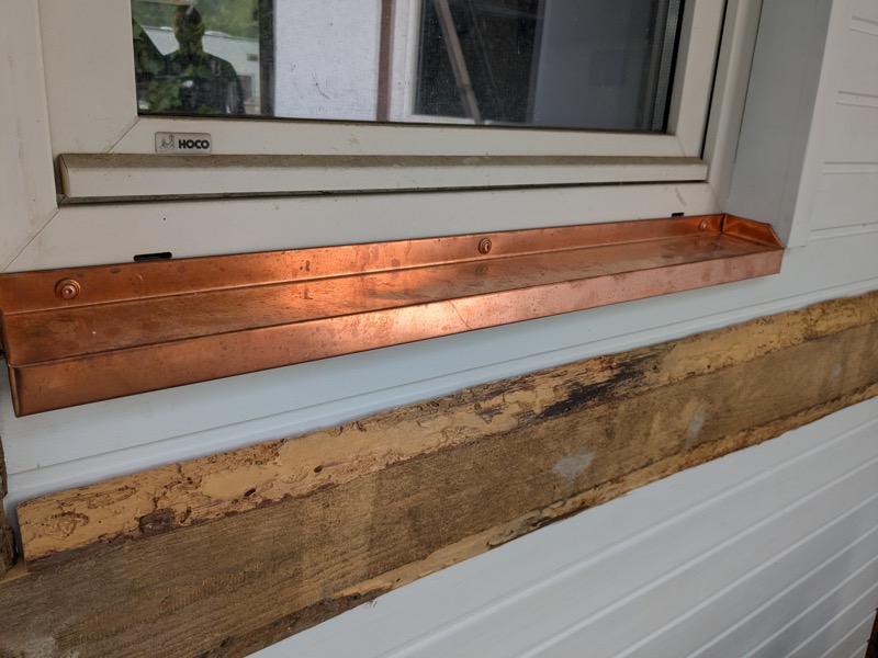 Fensterbänke aus Kupfer
